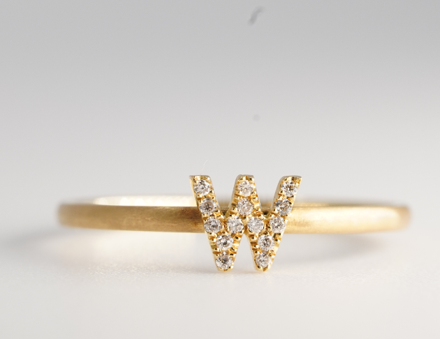Diamond Ring 字母鑽戒 5-8mm （小）