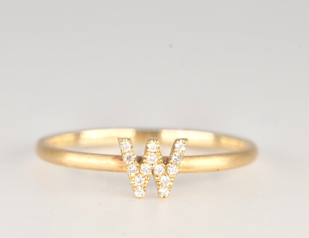 Diamond Ring 字母鑽戒 5-8mm （小）