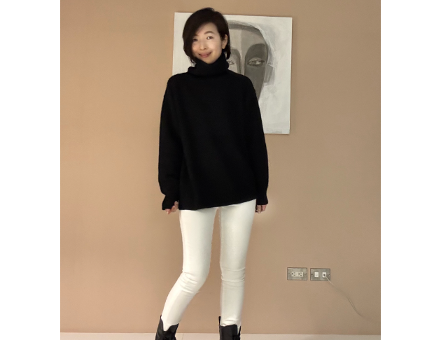 100% Cashmere 喀什米爾四層極厚紡黑色毛衣 （完售）