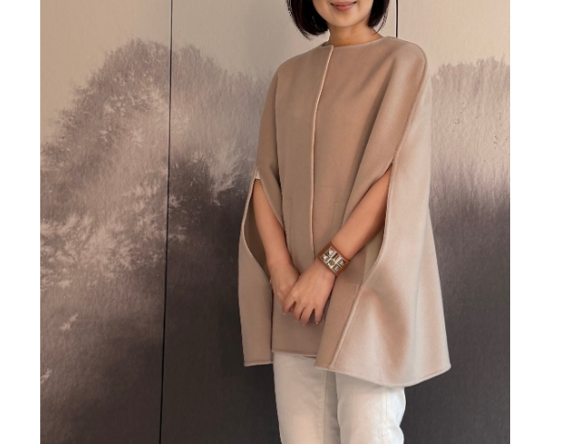 10%Cashmere 雙面斗篷