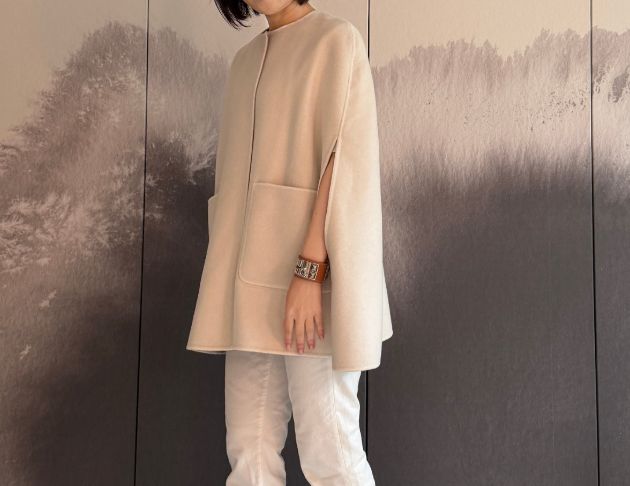 10%Cashmere 雙面斗篷