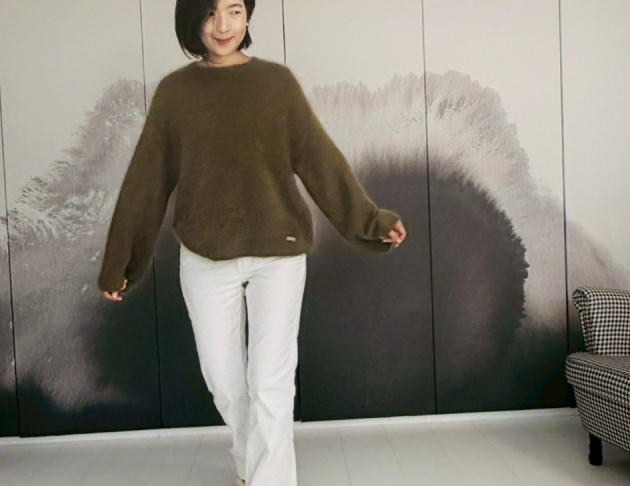 100% cashmere 土棕綠毛衣