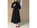 侘寂式長大衣 （黑藏青色）