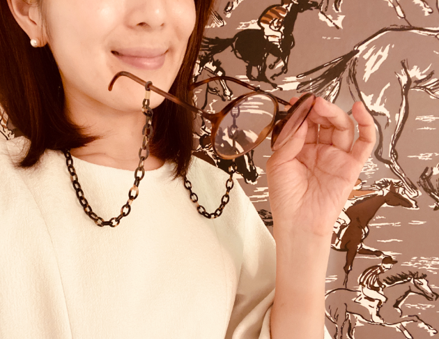 琥珀 眼鏡鍊 