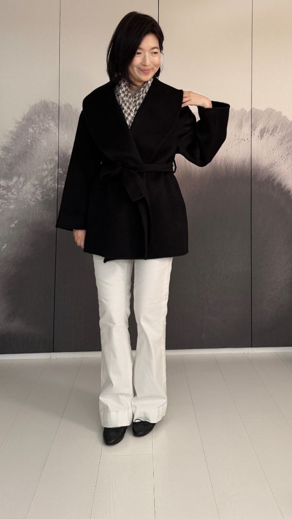 100%駱駝絨黑色外套