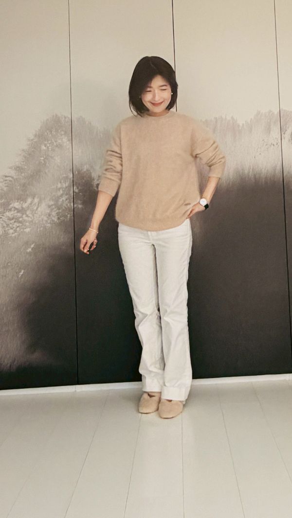 100%Cashmere 粉膚色毛衣