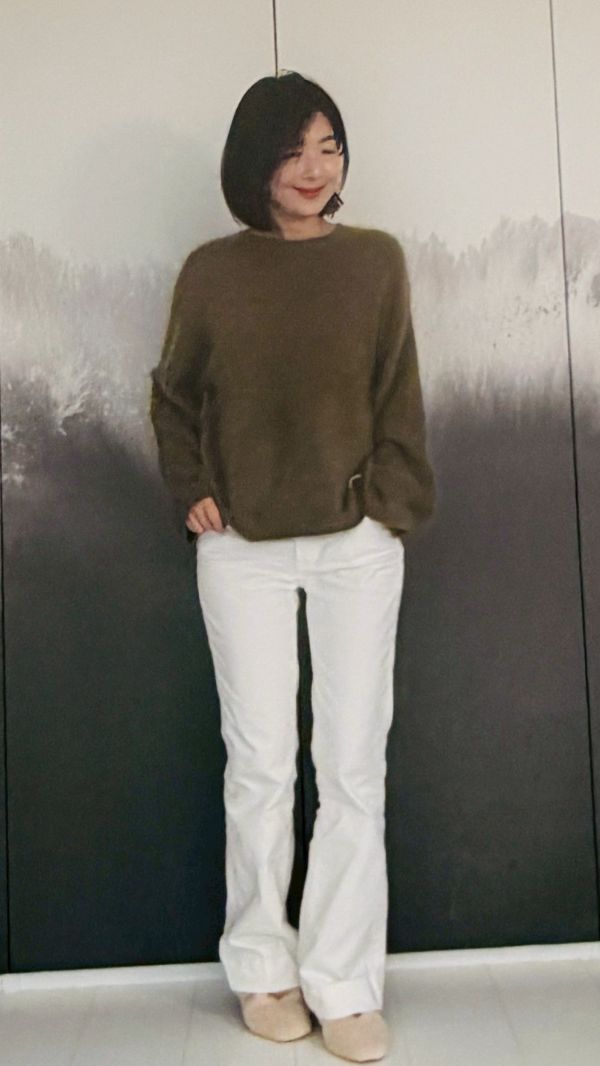 100% cashmere 土棕綠毛衣